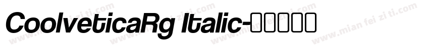 CoolveticaRg Italic字体转换